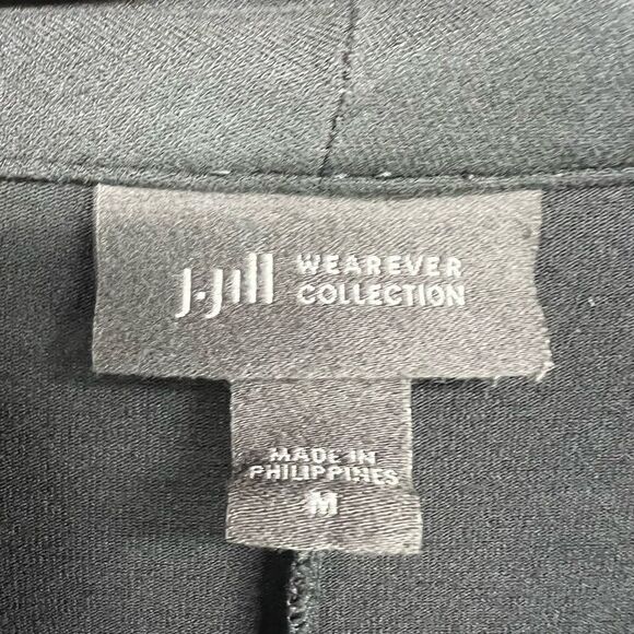 J. Jill Wearever Collection Black Cowl Neck Tunic Top Womens Medium - Picture 2 of 7